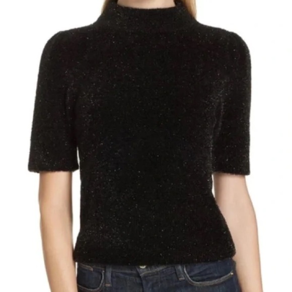 Bailey 44 Sweaters - BAILEY/44 NWOT Mock Neck Short Sleeve Pullover Shiny Soft Sweater SIZE SMALL